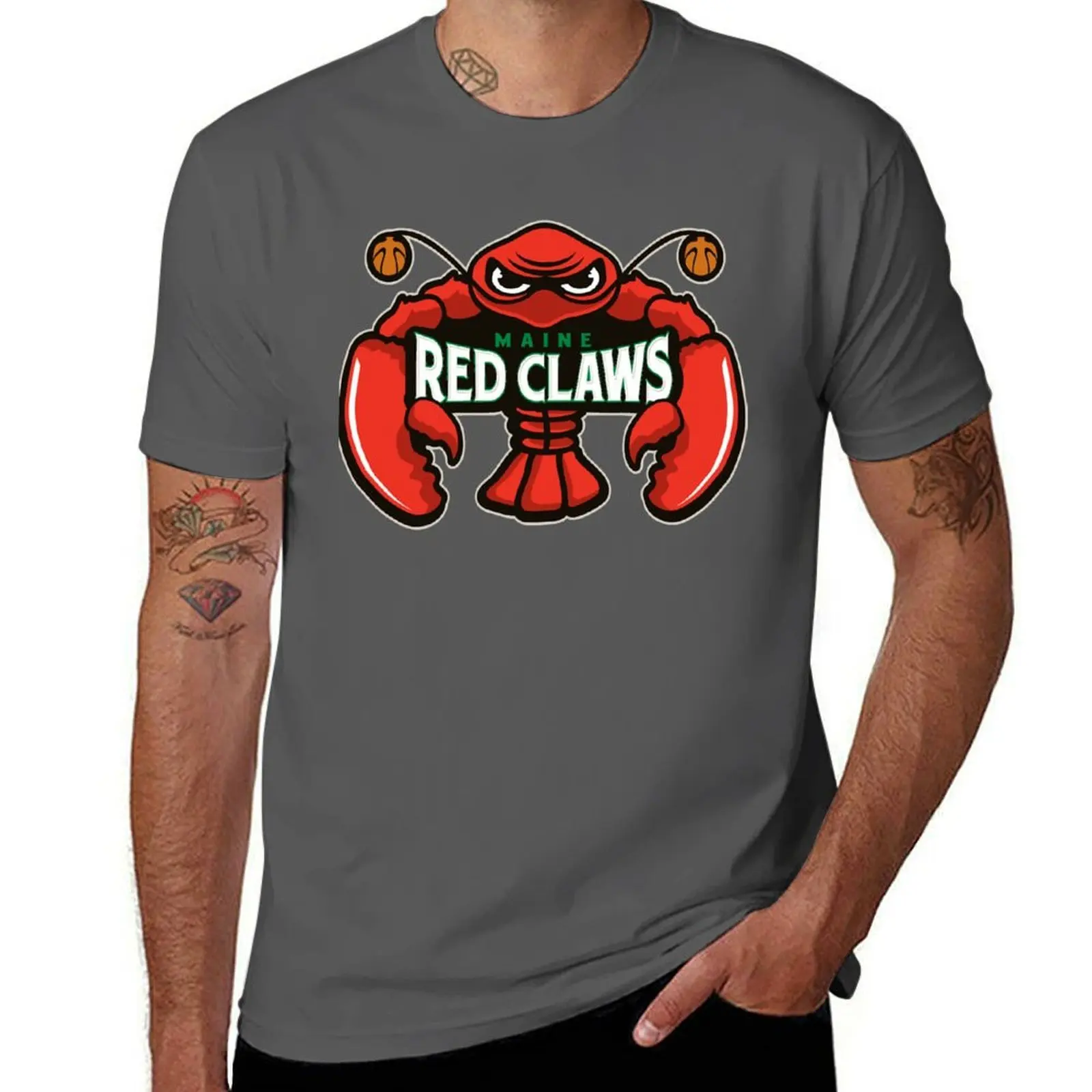 Red Maine ClawsClassic The T-Shirt Simple Trendy Casual T-Shirt