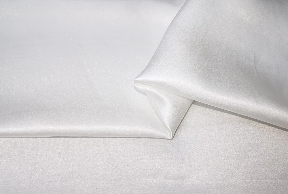 Quality 19 momme 45\'\' Wide By Meters Natural White Silk Satin Material Silk Cotton Charmeuse Fabric Wedding