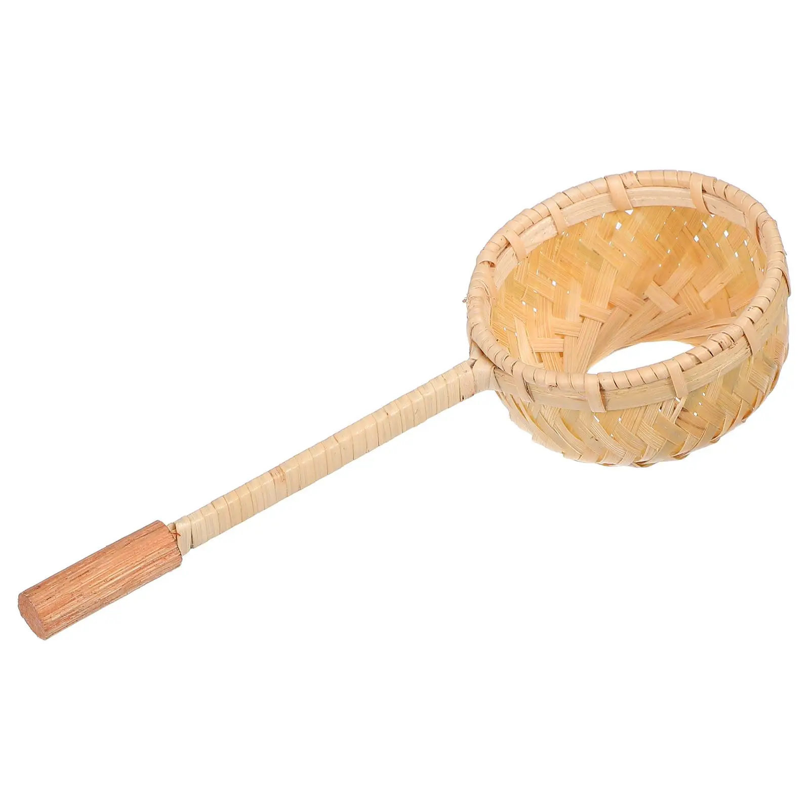 

1Pcs Bamboo Strainer Handheld Filters Khaki Colander Household Infuser Material Portable Infusers Room Supplies Kitchen