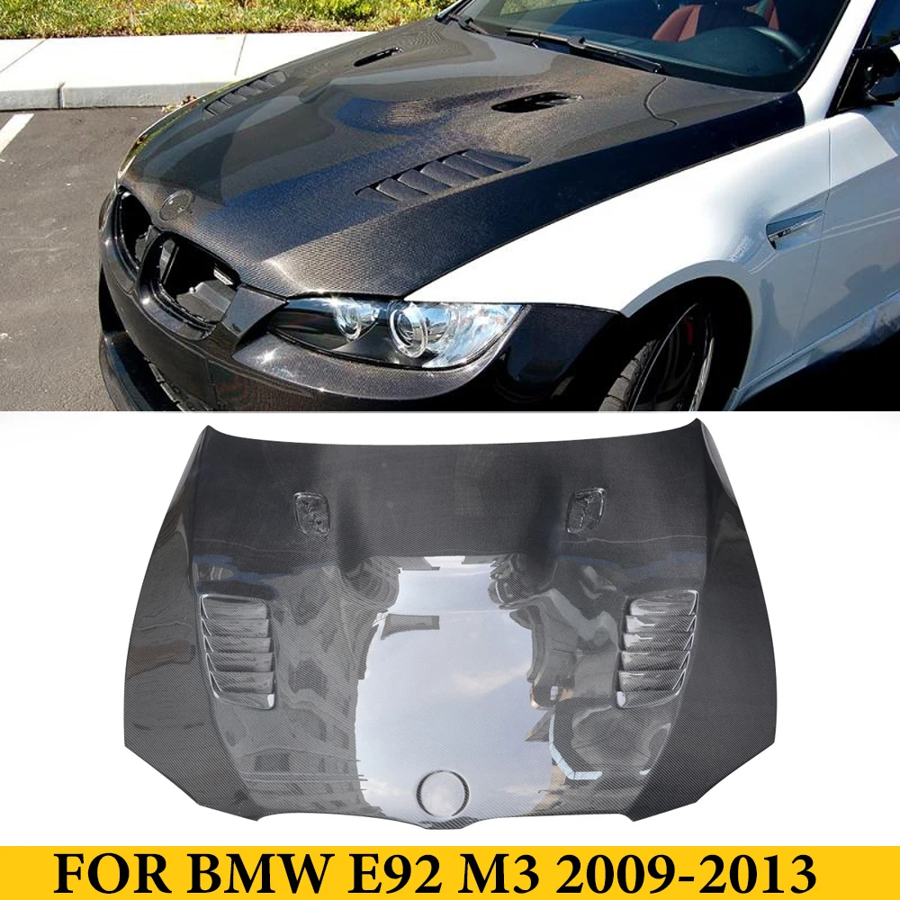 For BMW 3 Series E92 M3 2009-2013 Carbon Fiber V Style Front Bonnet Hood Cover Car Styling