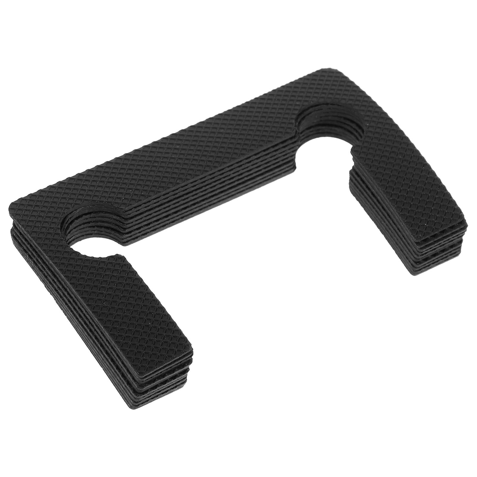 10Pcs Transparent Bathroom Clamp Pads Strong Plastic Door Hinge Protector for Glass Shower Panels Fixed Panel Glass Clamp