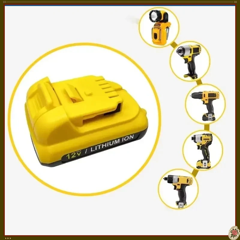 12V 1.5Ah-3.0Ah DCB120 Rechargeable Li-Ion Battery for Dewalt DCB124 DW089LG DCD701F2 Power Tools/Laser Level Battery Grade A
