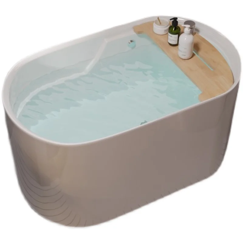 Small unit sitting Japanese style deep soaking household bathtub, independent adult soaking bath, movable small acrylic bathtub