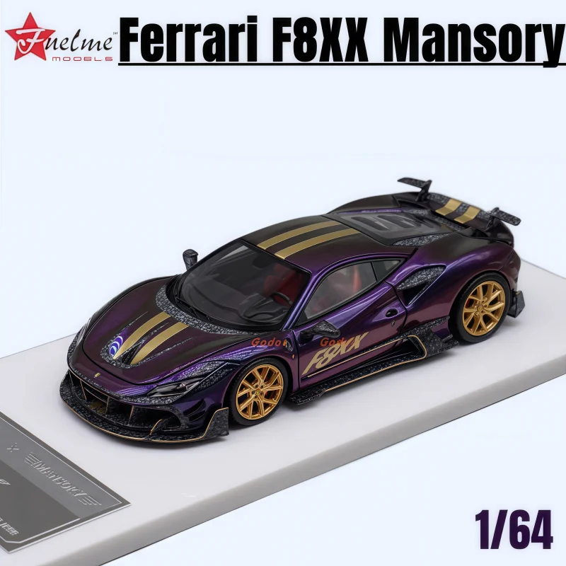 1:64, F8XX Mansory,resin static miniature simulation of car Tide play model,Adult Premium Collection display piece,holiday gift.