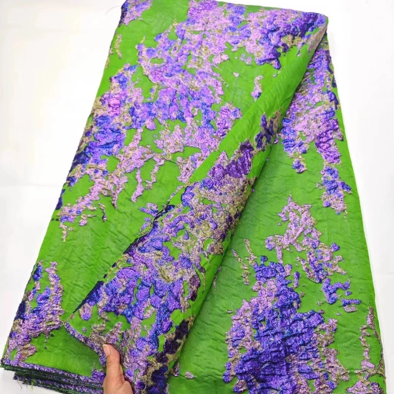 

Oil Painting Yarn Dyed Jacquard Fabric for Diy Sewing Metal Wire Dress Cheongsam Dress Clothing Cloth By The Meter