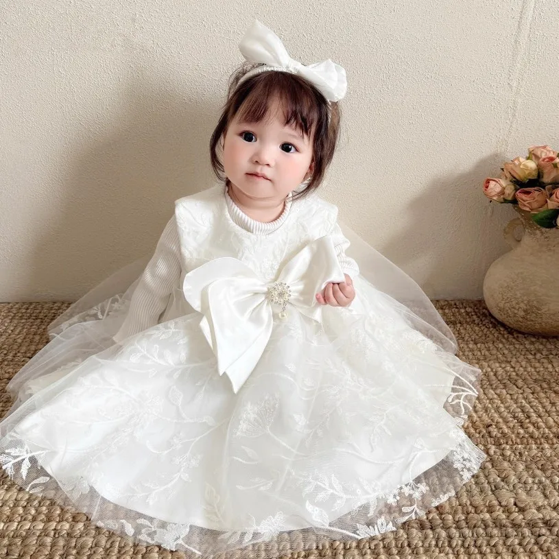 

New Girls Princess Wedding Dress Host‘s Piano Performance Costume Birthday Party Girl Dresses A4737 Vestidos Bridesmaid Dresses