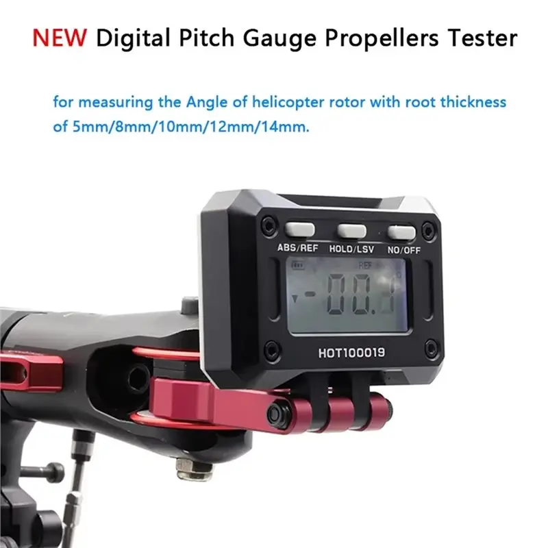 RC Helicopter For Main Blade Align Tester RC Logger Digital Pitch Gauge Propellers LCD Display For TREX 450 500 550 600 700