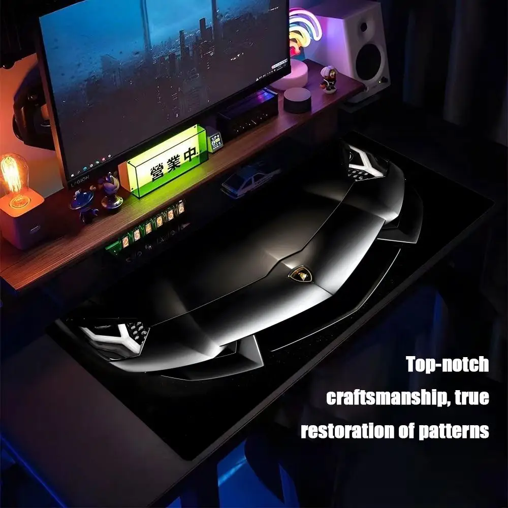 Cool L-lambo-rghin-is car Mouse Pad Tapetes de Mesa Teclado, Borracha Kawai, Tapete de Mesa Antiderrapante, XXL90x40cm