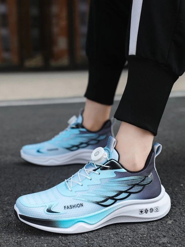 Sports Shoes for Men Blue Breathable Running Mesh Upper Summer Sale Miked Colour Low Price Gym Trend 2025 On Man Casual Sneaker