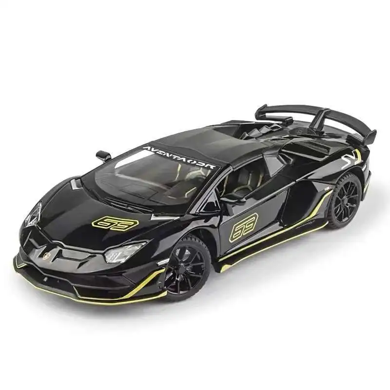 

1:24 Lamborghinis Aventador SVJ63 Alloy Model Car Toy Diecasts Metal Casting Sound and Light Car Toys For Children Vehicle