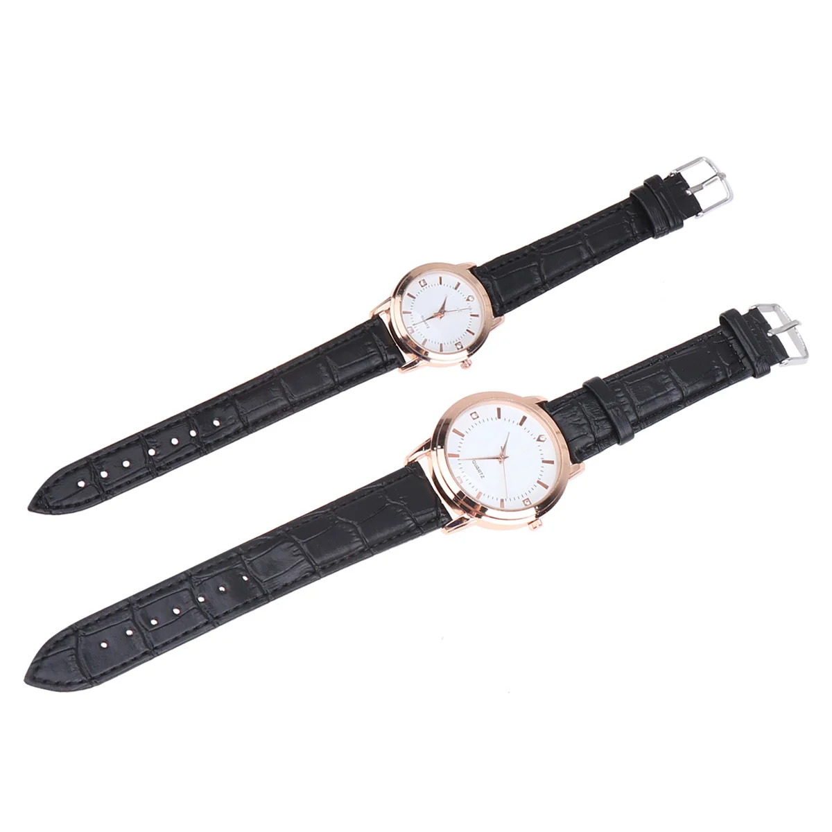 2Pcs Couple Quartz Watch Stylish Strap Fashion Elegant Gift Valentine New Year Birthday Father Day Quartz Watch for Men