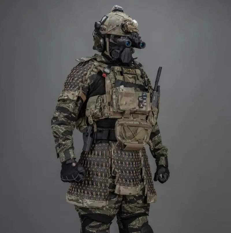 Tactical Neck Shoulder Armour Mountain Pattern Armour Fish Scale Dragon Scale Armour armor shoulder pads crotch pads 