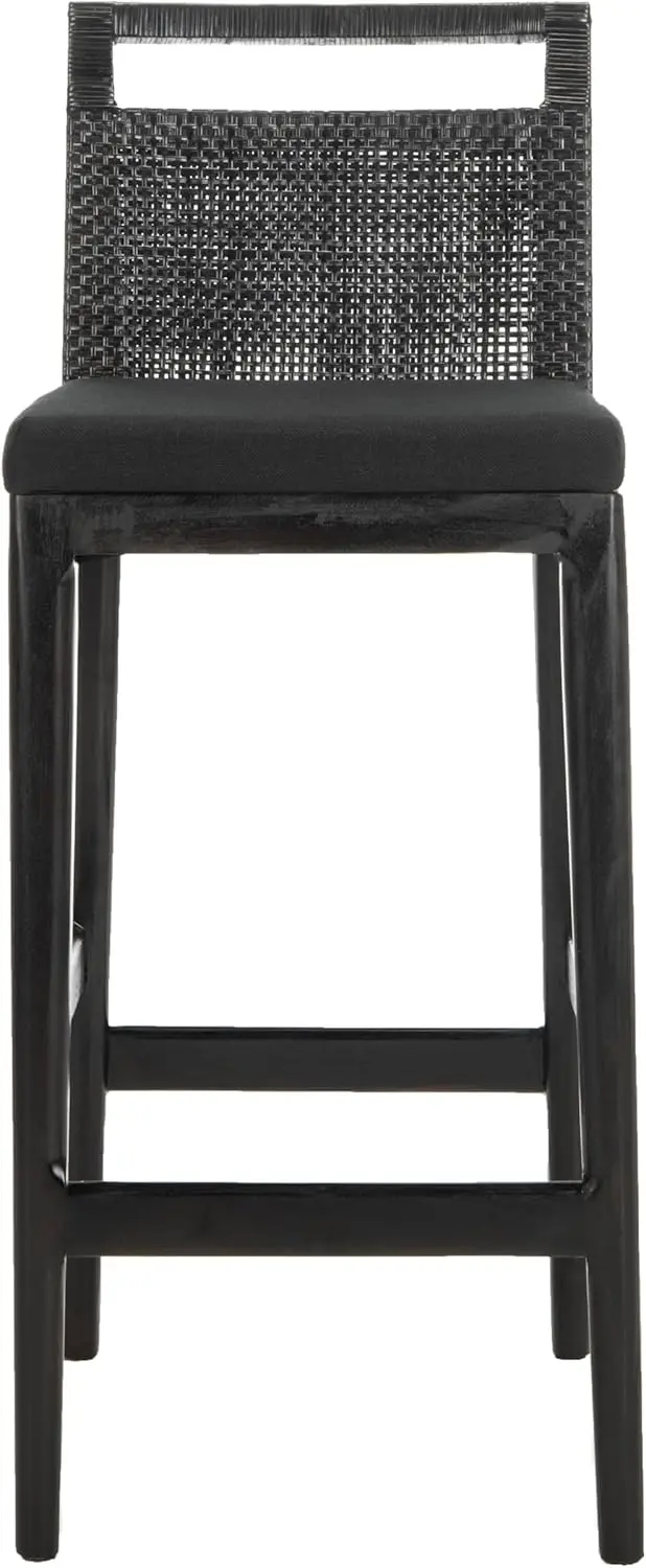 

Home Collection – Darin Dark Brown & Black Rattan Bar Stool, 29 Inch Seat Height, Modern Resort Style Seating (SEA4015A)