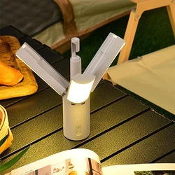 Linterna colgante plegable para acampar al aire libre, iluminación portátil recargable de alta capacidad, tienda de campaña colgante para dormitorio de estudiantes