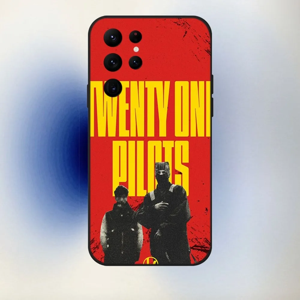 T-Twenty One Pilots  Phone Case For Samsung S24,23,22,30,21,10,9,Ultra,Plus,Lite,FE,5G Black Soft Case