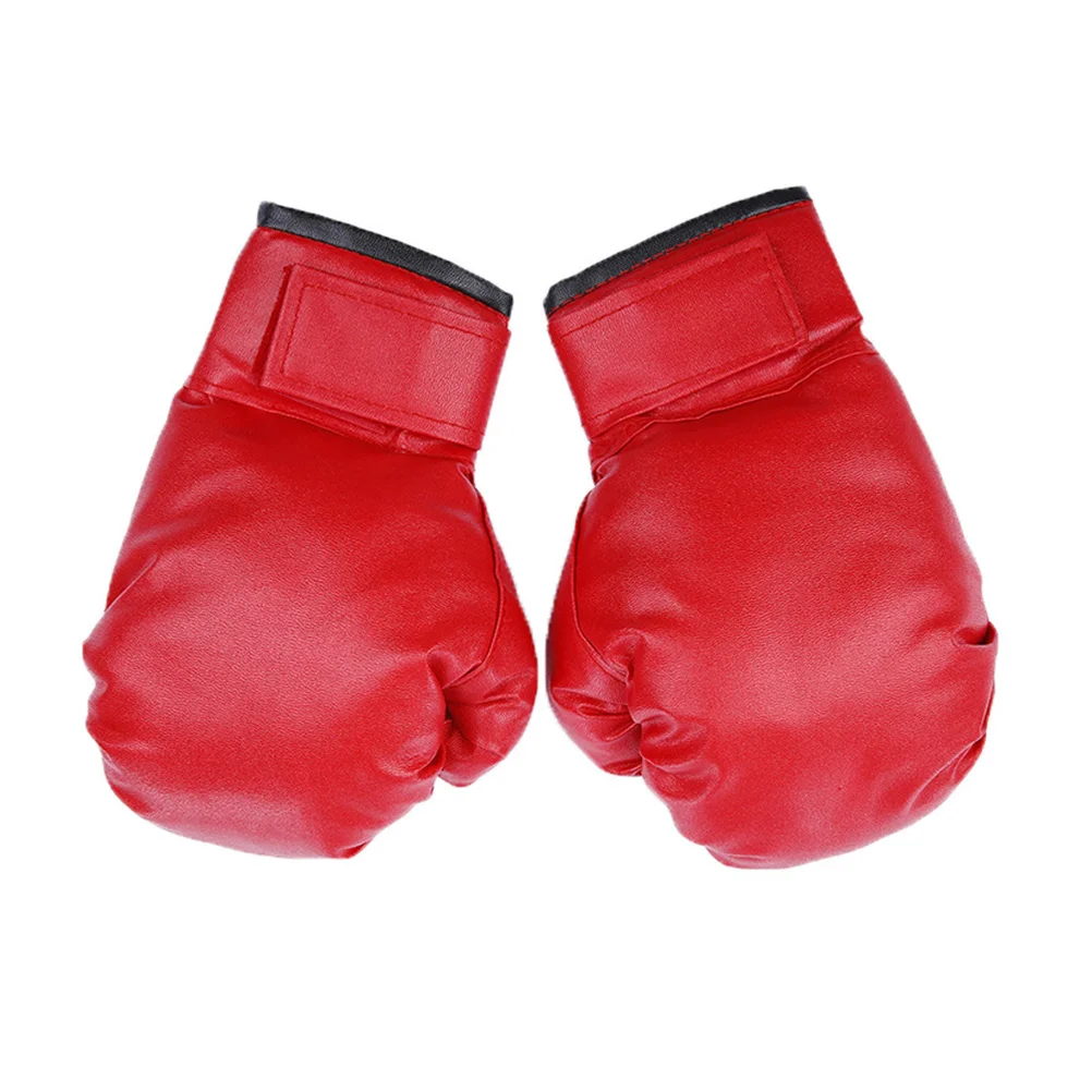 

Boxing Gloves Durable Safe PU Sponge Easy Wash Stylish Widened Wrist Adjustable Breathable Lining Air Holes Dry Comfortable