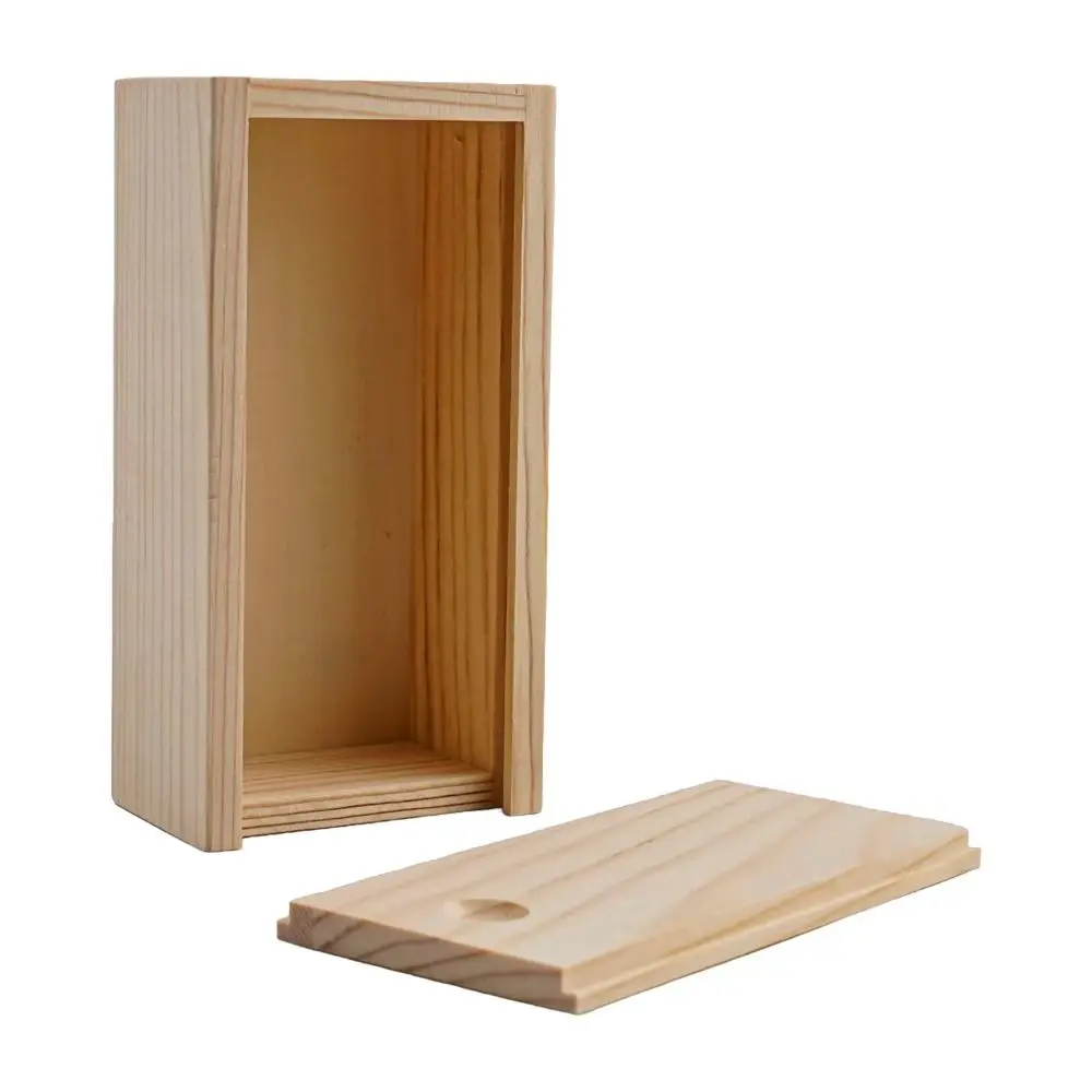 انزلاق علوي الصنوبر صندوق قابل للسحب فارغة سجل درج غطاء منزلق صندوق خشبي دائم الطبيعية حالة الشريحة مجوهرات لخاتم القلادة #3