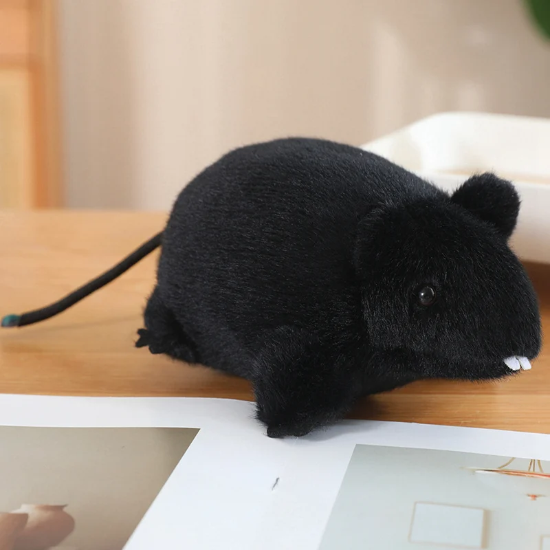 11-20cm New Mini Soft Plush Black White Mouse Plushie Doll Stuffed Rat Plush Animal Toy Mascot Peluche Mouse Doll for Pet Gift