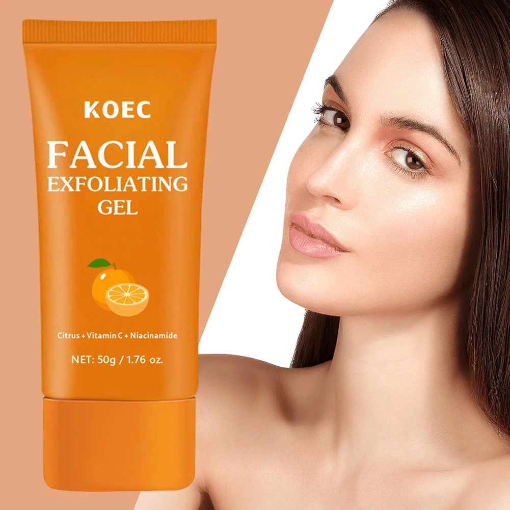 

60g Vitamins C Exfoliating Gel Gentle Face Cleaner Deep Cleansing Brighten Skin Cream For Dark Neck Areas Skin Care Product