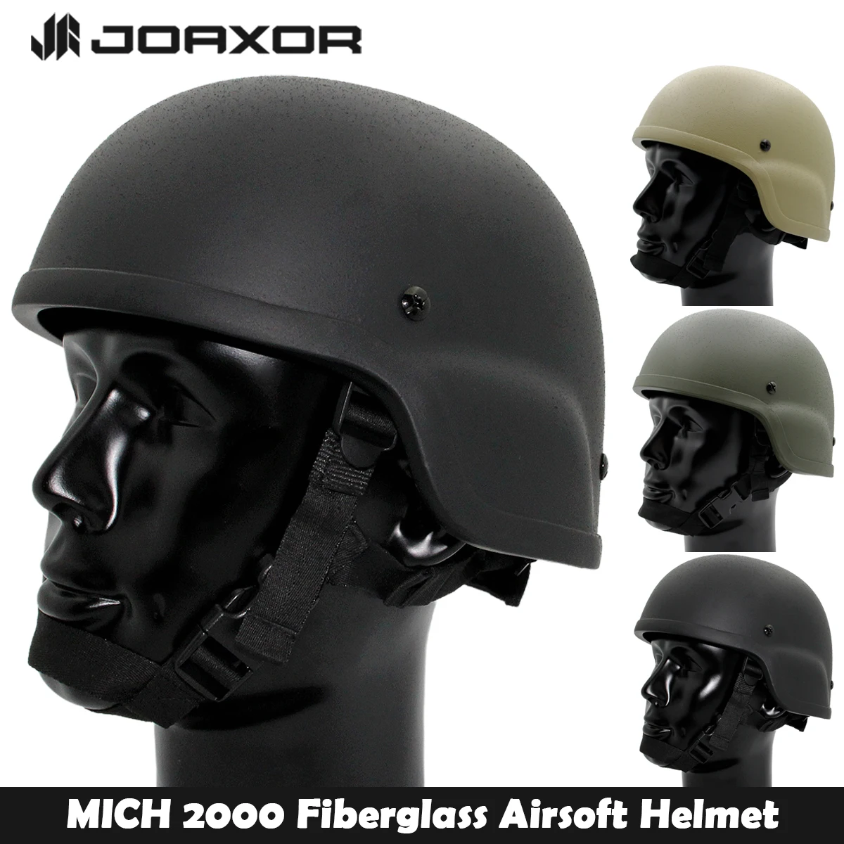 Joaxor Mich2000 Tactische Helm Glasvezel Anti-Oproer Anti-Smash Airsoft Helm Speciale Gevechtstraining Team Gewicht 1.3Kg