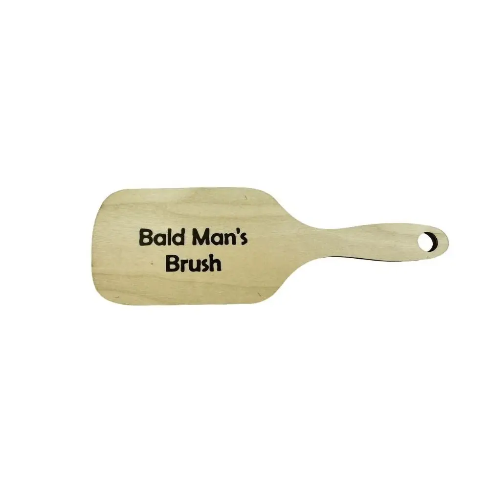Wooden Comb Bald Man Comb Novelty Design Scratch-Free Bald Man Brush Toothless Comb Funny Shape Hair Buffer Beauty Tools