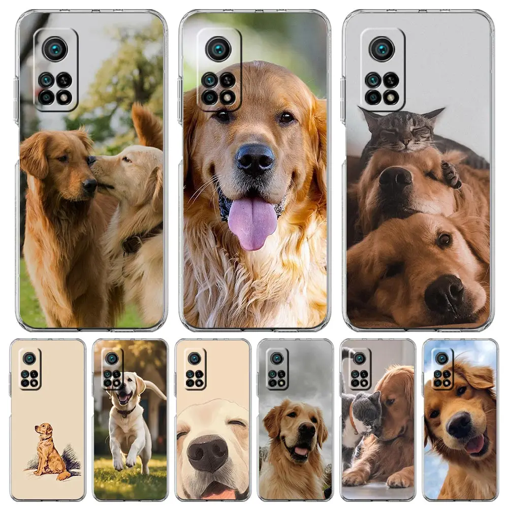 

Phone Case For Xiaomi Mi 15 14 13 14T 13T 12T 10 12 Lite 11 Pro Poco X6 X5 X3 NFC F6 Clear Cover Labrador Golden Retriever dog