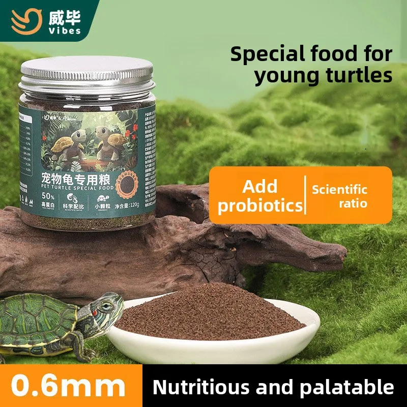 

Vibes Floating Turtle Food for Multiple Species - Balanced Nutrition for Razorback, Red Eared Slider & Aquatic Turtles