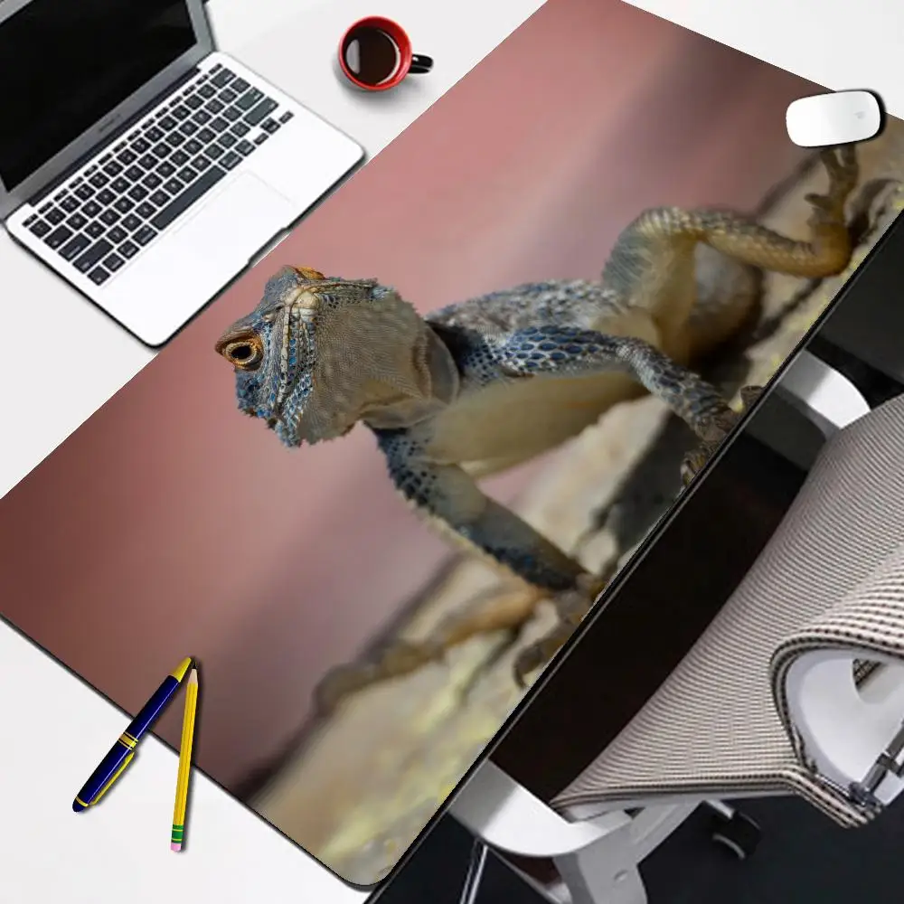 

Mouse Pad Gamer Cool Lizard XL New HD Mousepad XXL Mouse Mat Natural Rubber Desktop Mouse Pad