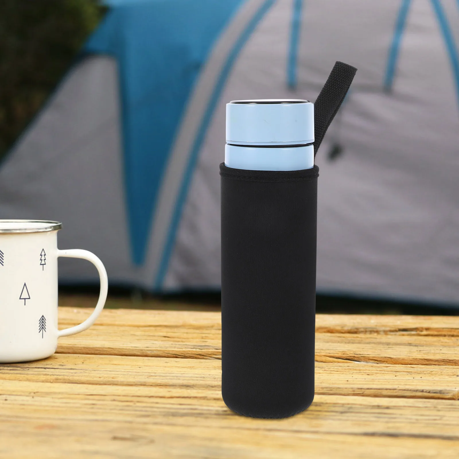 

Water Bottle Carrier Insulated Holder Pouch 550ml Lightweight Waterproof Reusable Foldable Easy to Clean for Outdoor Hiking