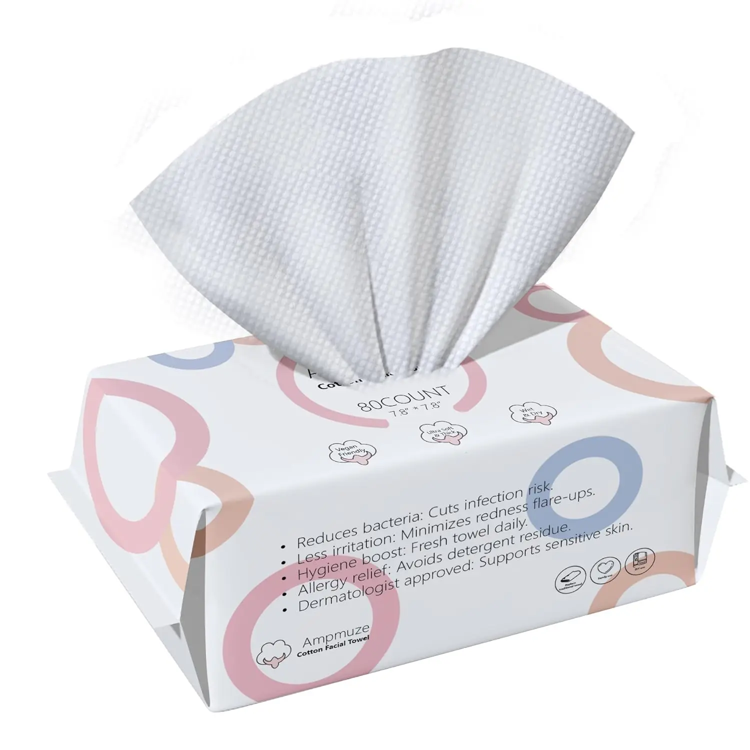 Baby Products Skin Care - 80-Pack Biodegradable Face Towels, Ultra Soft