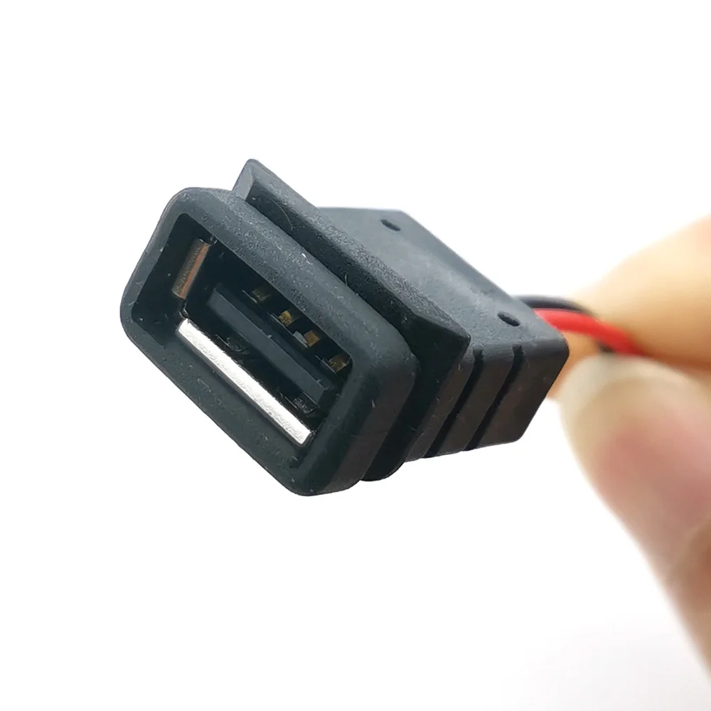1/2/5/8 USB Connectors 2.0 Female Power Jack USB2.0 Charging Port Connector with Cable Terminals USB Socket Charger Receptacle