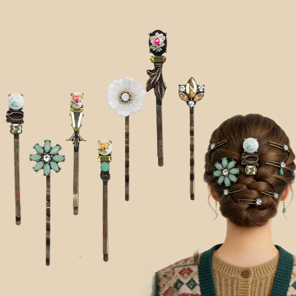

7 PCS Vintage Hair Clips Elegant Retro Hair Pins Women Hairpins for Ladies and Girls Headwear Styling Tools Hair Accessories