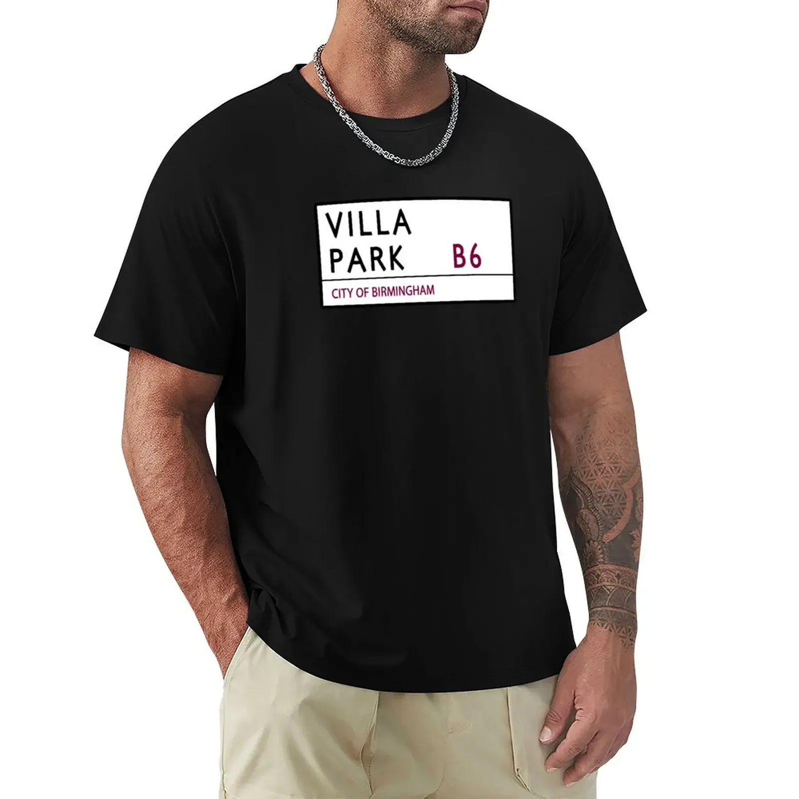 

Villa Park Road Sign T-shirt sublime vintage funnys anime t shirt men