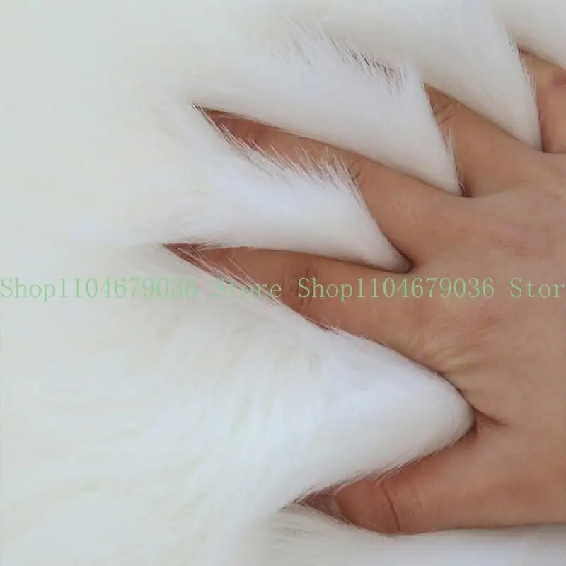 652F Furry Armrest Cover Car Sheepskin Wool Fur Soft Auto Center Console Cover