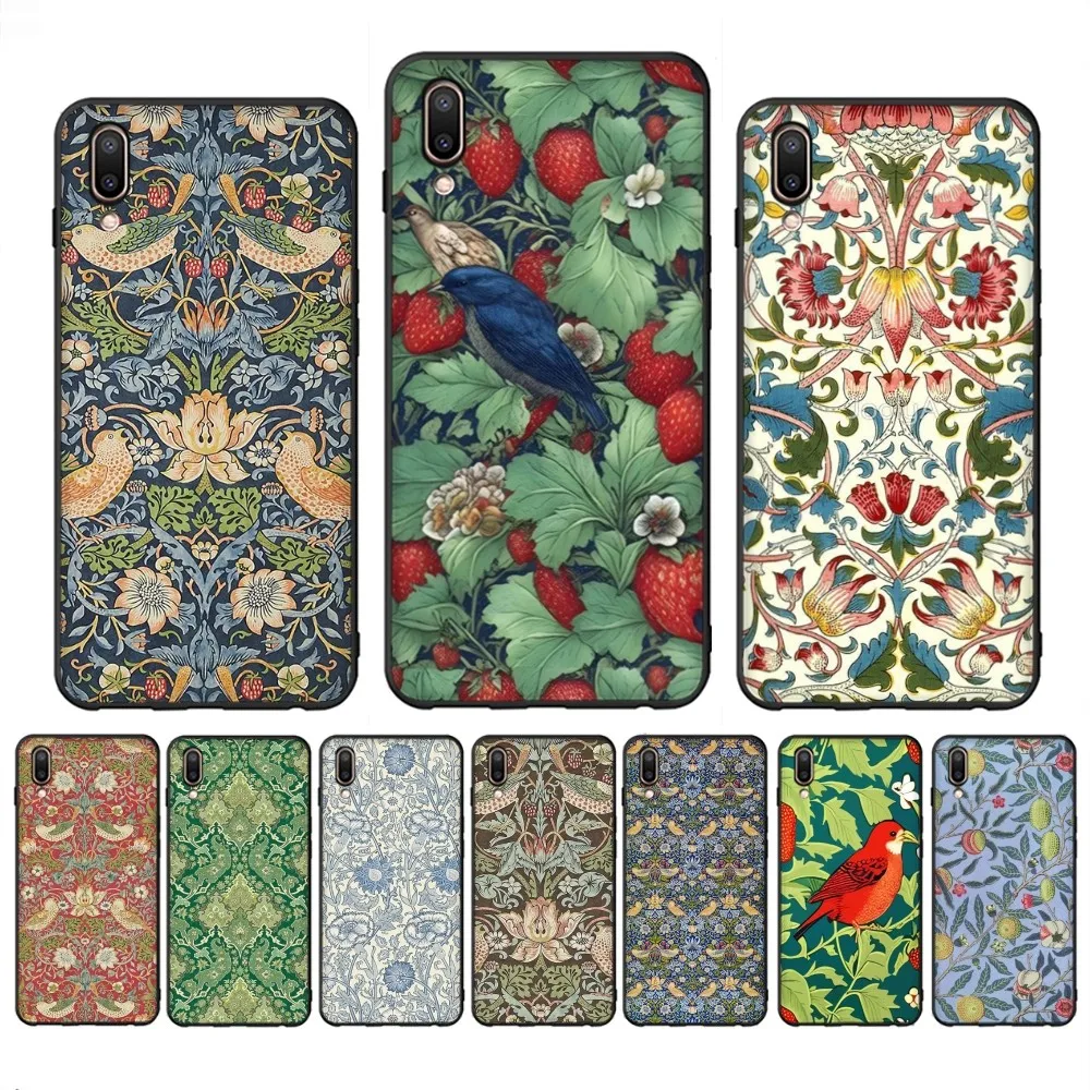 William Morris Strawberry art Phone Case For Redmi Note 4 X 5 A 6 7 8 T 9 9S 10 11 11S 11Epro Poco M3 pro