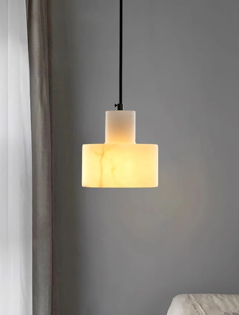 Small Pendant Light E27 Bulb Natural Marble