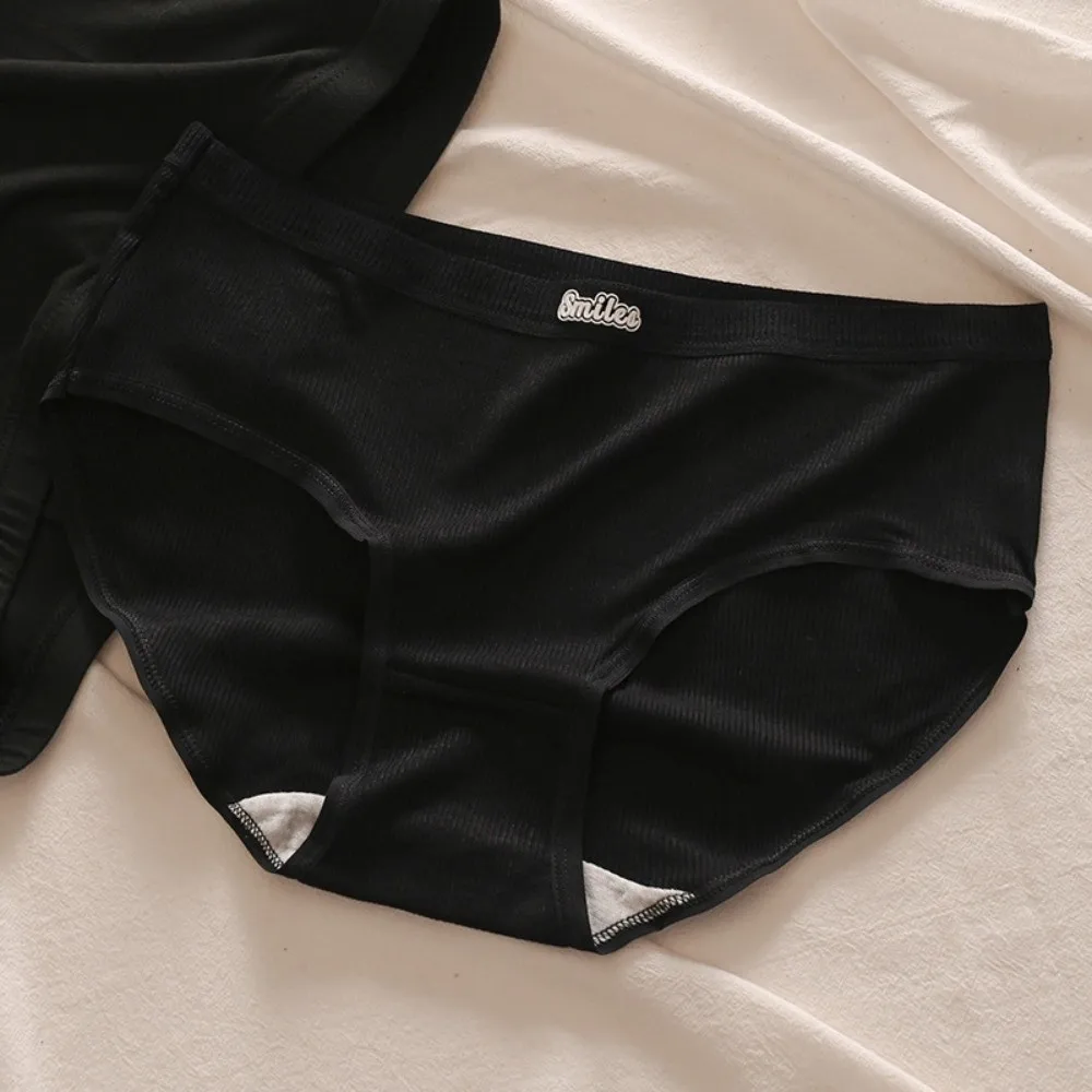 

6 шт., женские трусики со средней талией, комплект нижнего белья, женское нижнее белье, милые студенческие трусы, эластичные трусы с английскими буквами и буквами