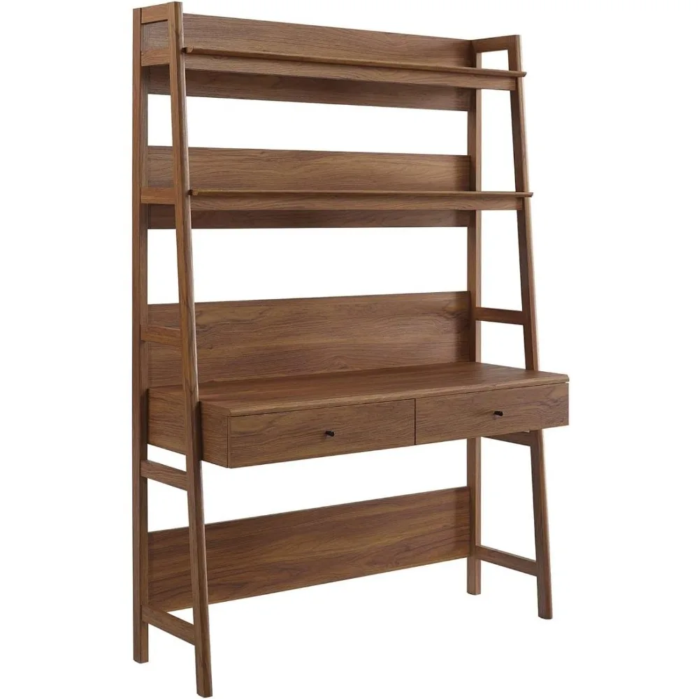 

Bixby Home Office Desk with Bookshelf in Walnut