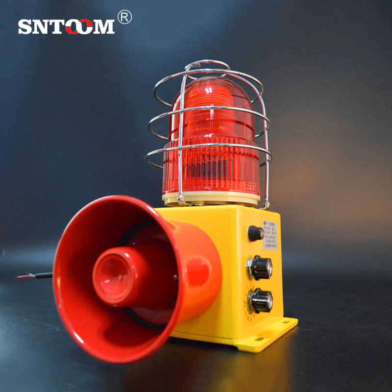 Stsg-22 audible and visual alarm industrial multi voltage LED bright light source integrated anti-collision voice alarm