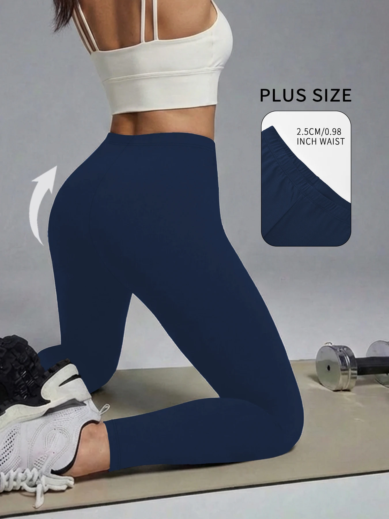 

Plus size Super Soft Leggings for Women - High Elasticity Tights for Yoga Running Workout Casual Wear