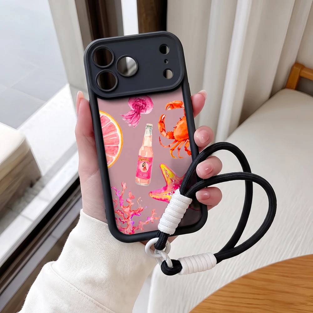 Aquarell-Küchen-Lanyard-Handyhülle für Samsung Galaxy Note 20 S25 S26 Plus S24 FE S25 S24 S23 Ultra A57 A07 5G Silikonhülle – Detail 3