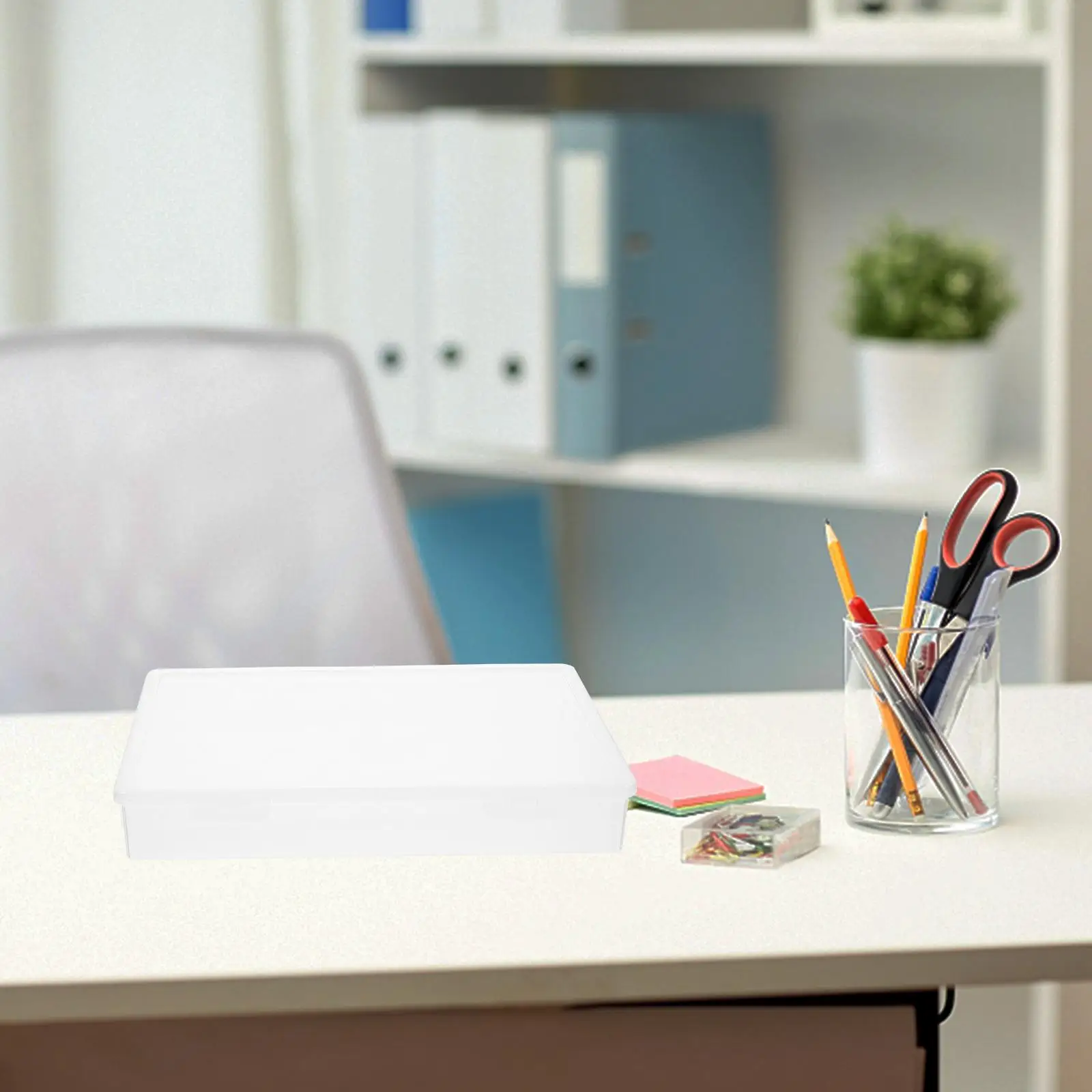 File Storage Box Document Organizer High Capacity Desk Container Paper Holder Filing Folder Large Size Certificate