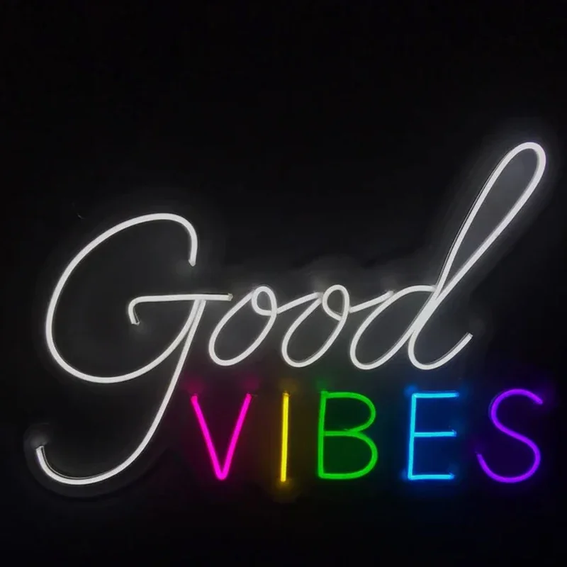 

Good Vibes Only Neon Sign Party Decoration Custom Birthday Neon Signs Gifts Personalize Room Decor Bedroom Neon Lights Led Wall