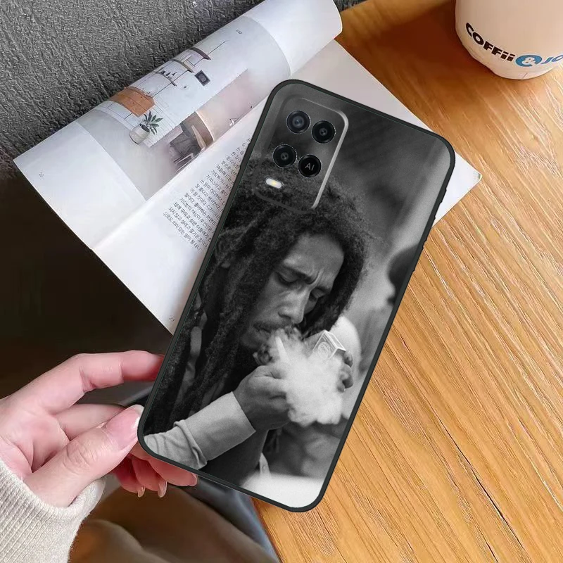 Reggae Singer Bob Marleys Case For OPPO A57 A17 A57S A5 A9 A53 A15 A16 A77 A76 A96 A52 A72 A54 A74 A94 A58 A78 A98