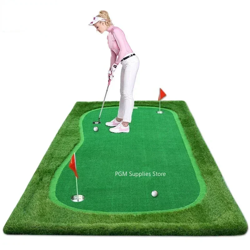 PGM 3 Holes Indoor Golf Putting Green 100x300cm Indoor Outdoor Training Putter Mat Practice Putting Green for Home Use GL006