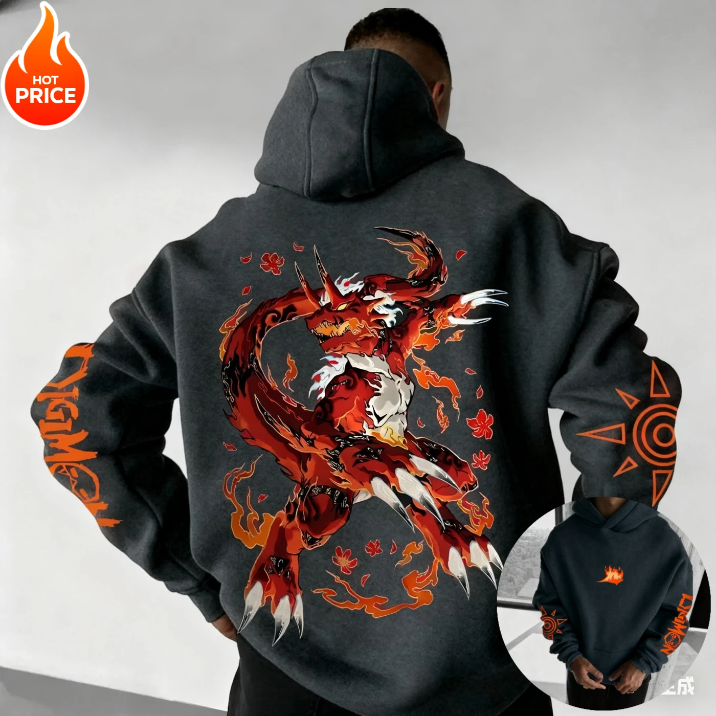 Digimon Guilmon Harajuku Herfst Anime Winter Mannen Vintage Hoodie Streetwear Vrouwen Oversized Hoodie Sweatshirt Lange Mouw Top Y2k