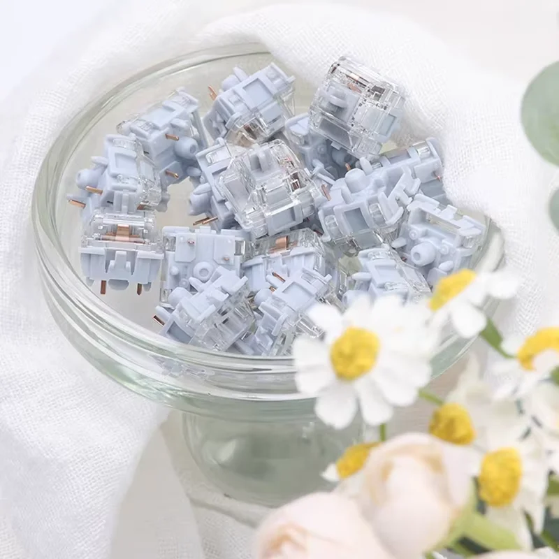 جاتريون 0 °   صفر مفتاح صامت خطي صفر درجة 0 درجة التبديل الألعاب لوحة المفاتيح الميكانيكية مزدوجة السكك الحديدية لوحة صامتة MX مفاتيح #6