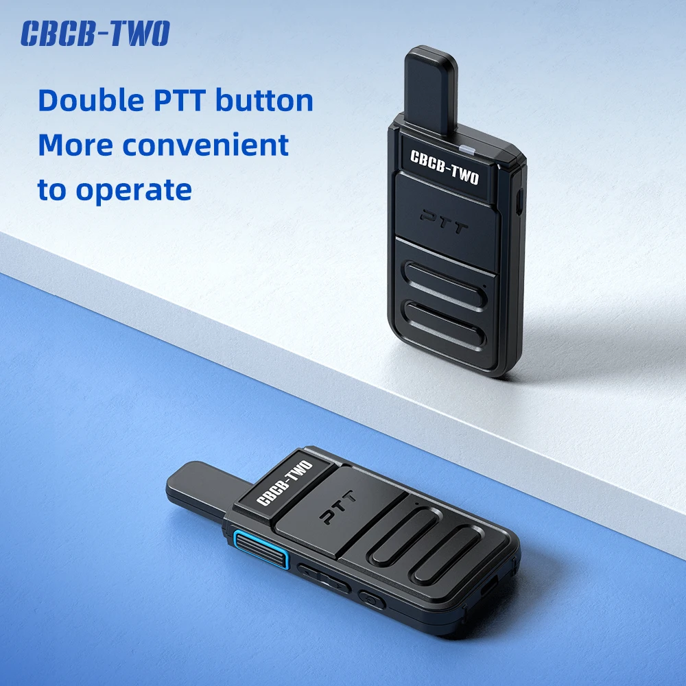 CBCBTWO GT-911 2 uds Walkie Talkie ultrafino Dual PTT Mini Walkie Talkies Profesionales PMR446 Radio bidireccional para Hotel restaurante