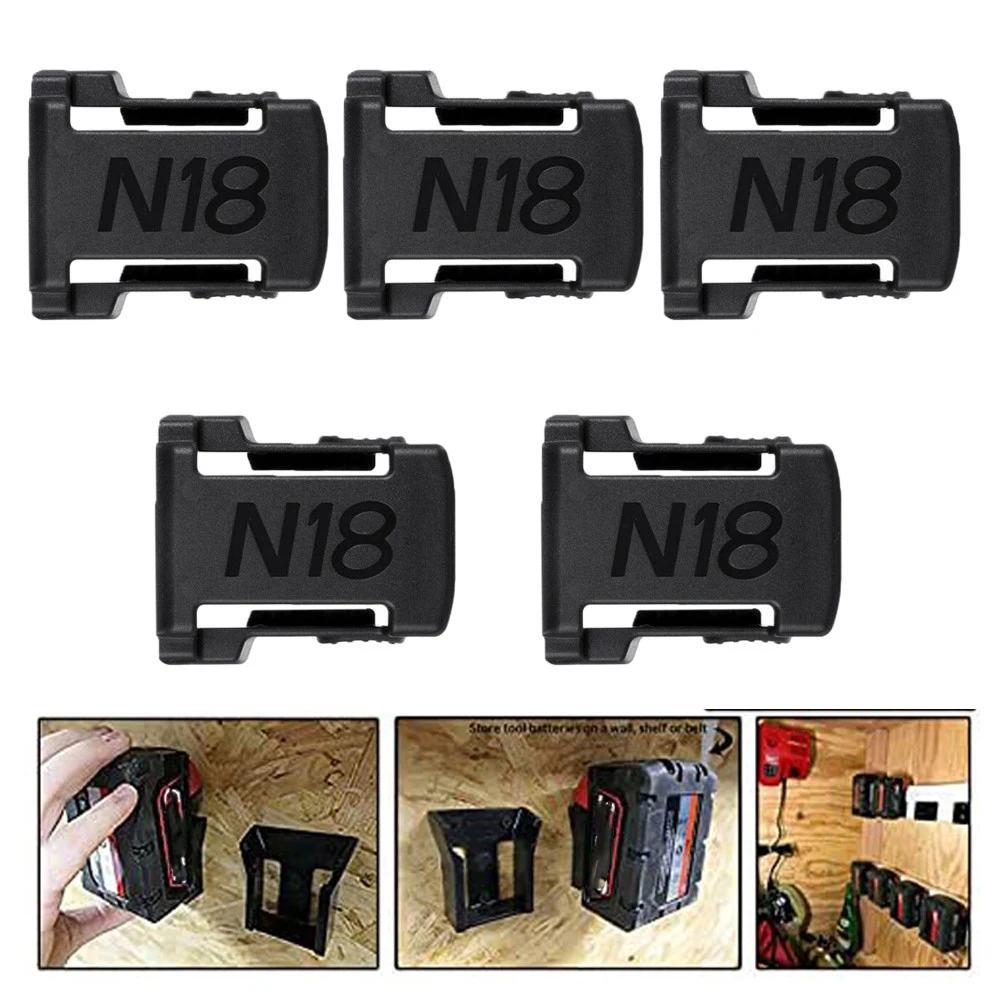 5/10 pcs Battery Holder for Milwaukee Battery Mount Dock Holder Fit for 48-11-1850 18V Mount Holder Cover Dock Clip