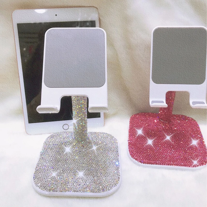 

Bling Rhinestones Phone Bracket Desktop Drama Live ipad Tablet Universal Support Adjustable Up And Down GPS Navigation Holder